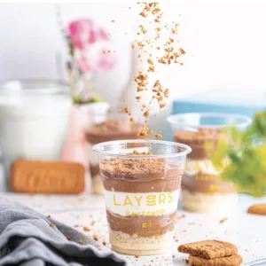 4 mix sundaes from layers