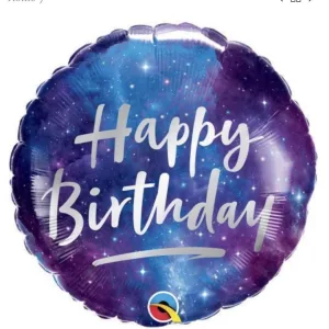 Birthday foil balloon with hellium